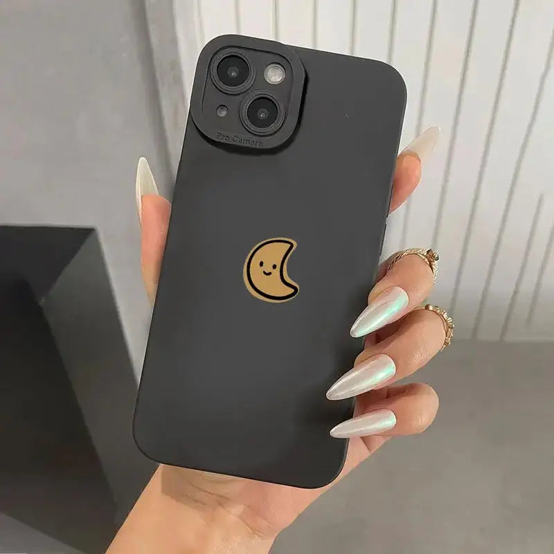 Minimalist Cartoon Sun Moon Phone Case