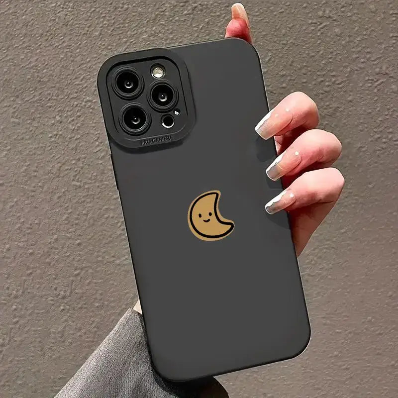 Minimalist Cartoon Sun Moon Phone Case