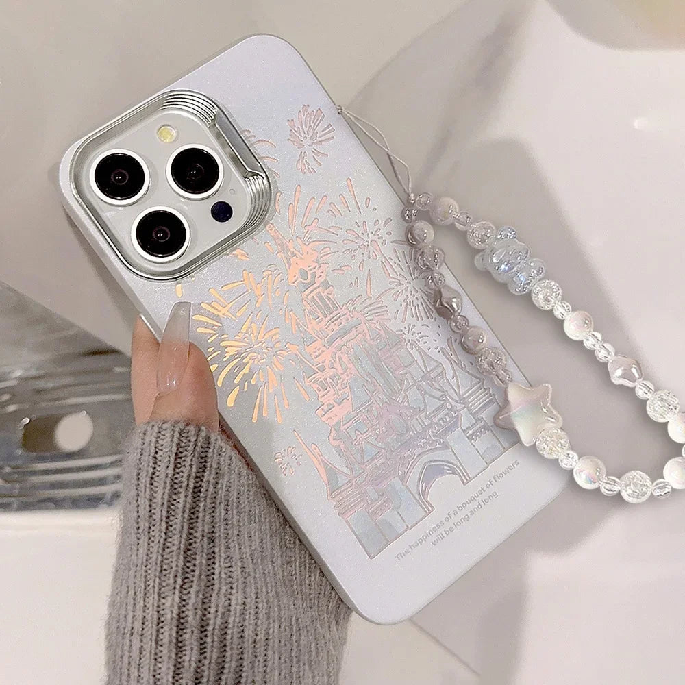 Pink Glitter Castle iPhone Case