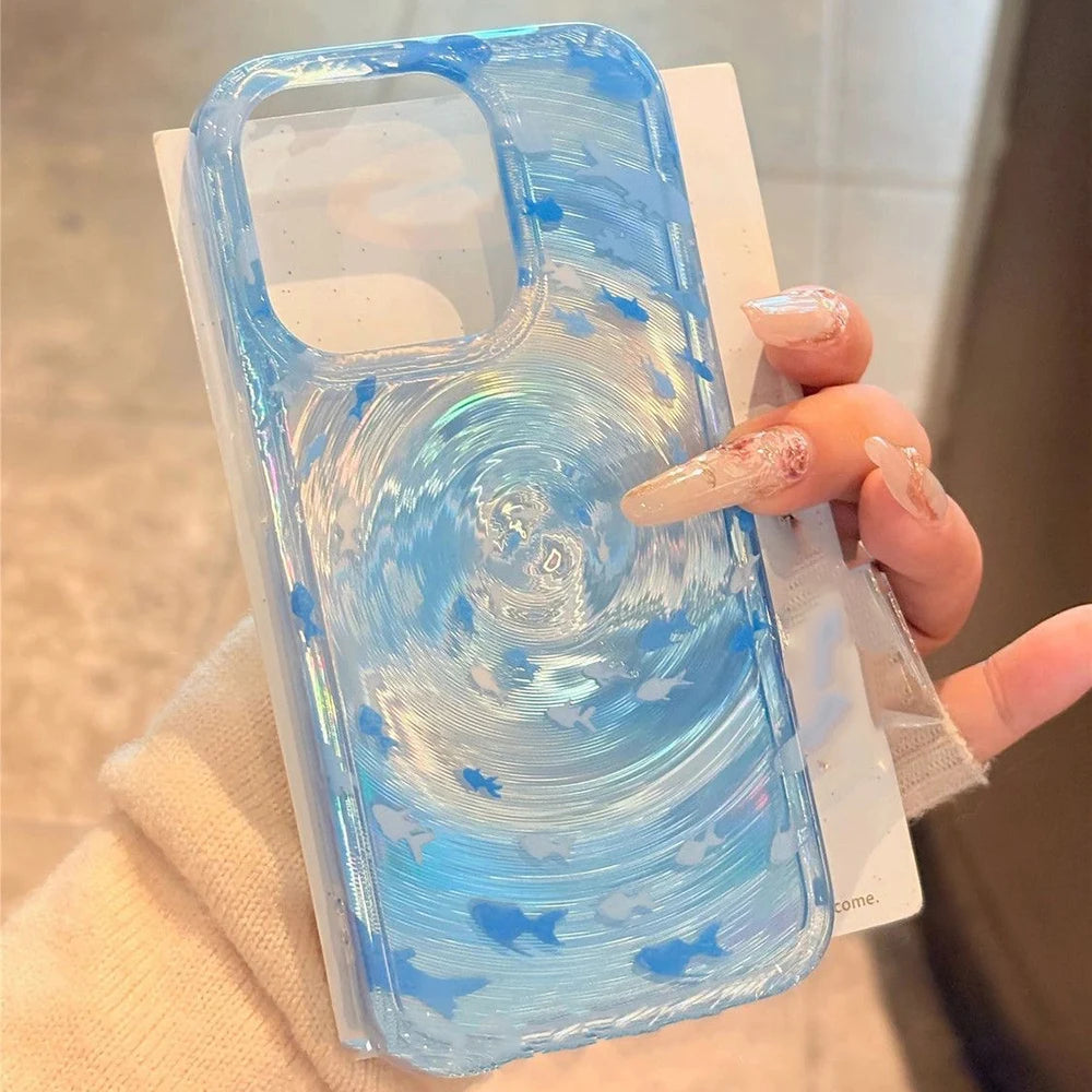 Blue Ocean Ripple iPhone Case