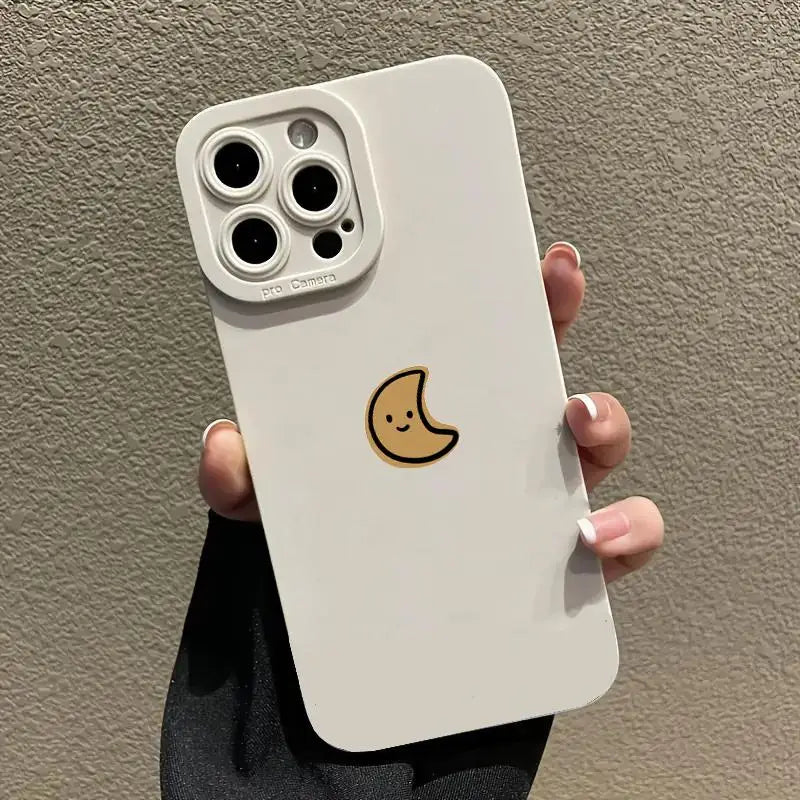 Minimalist Cartoon Sun Moon Phone Case
