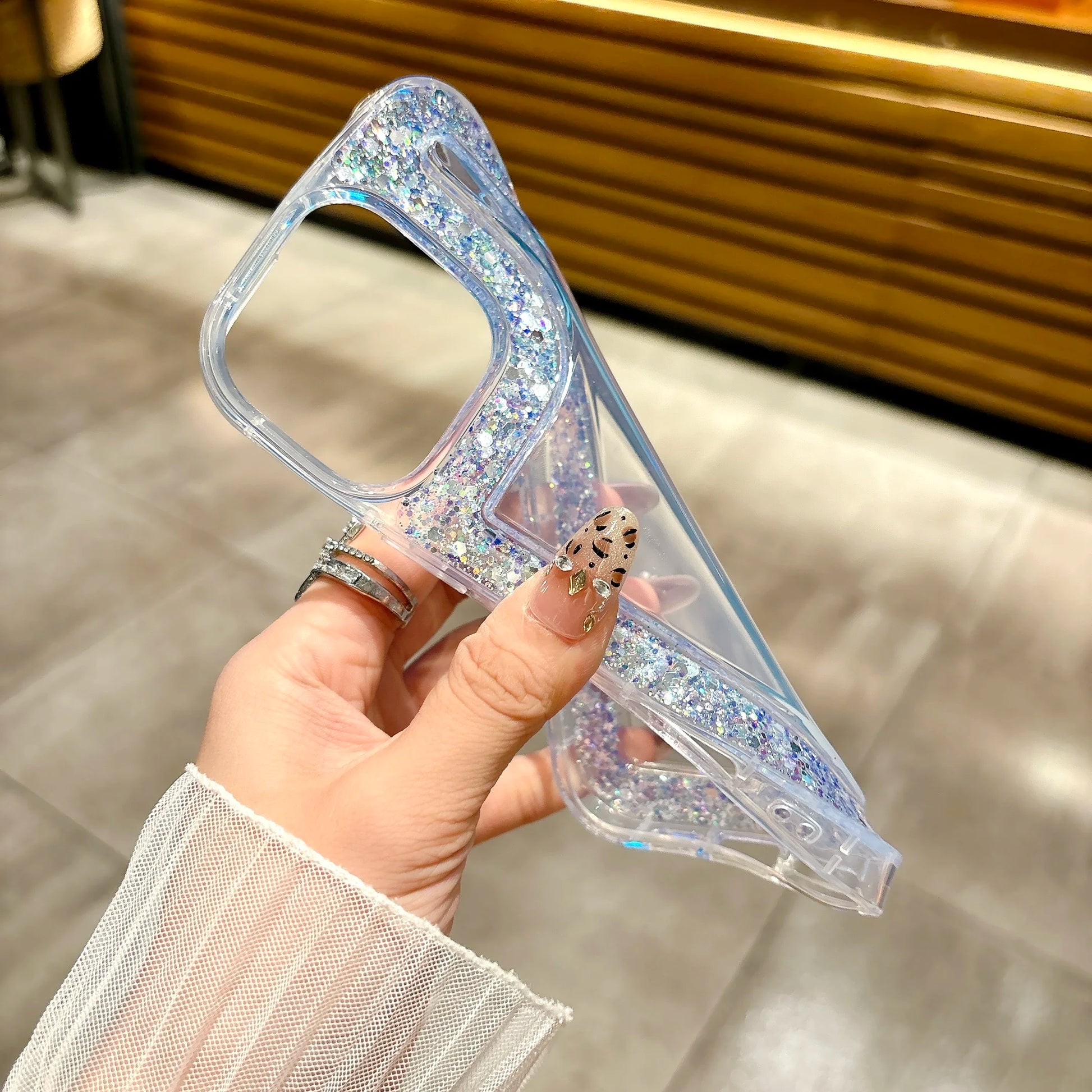 Silicone Bling Powder iPhone Case