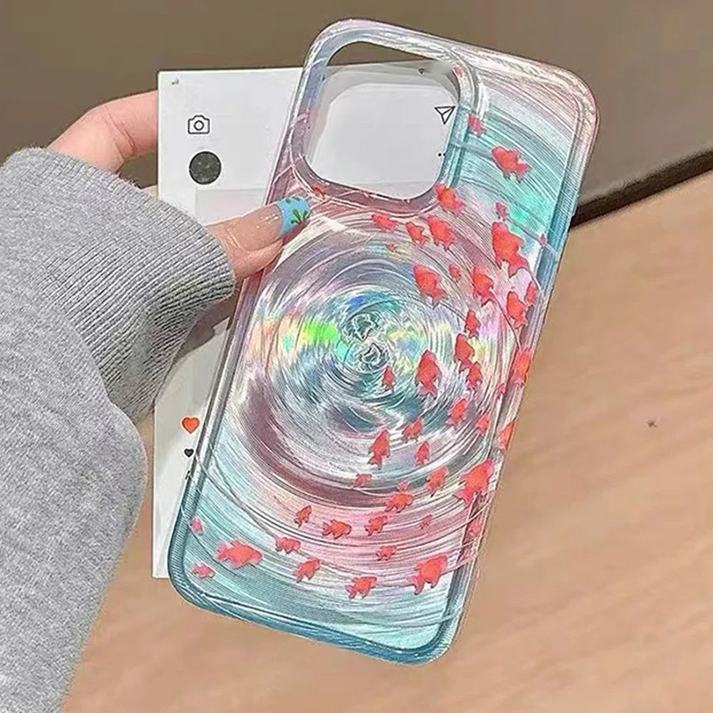 Blue Ocean Ripple iPhone Case