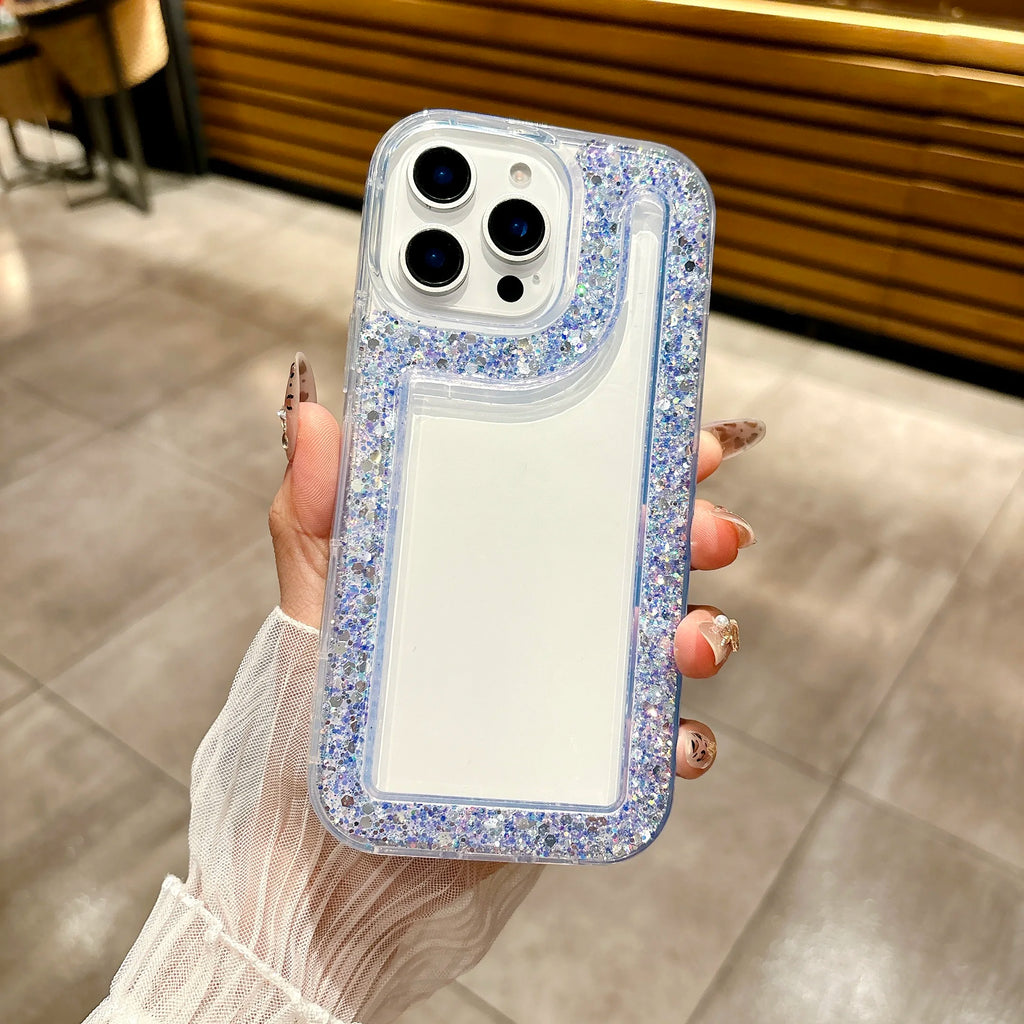 Silicone Bling Powder iPhone Case