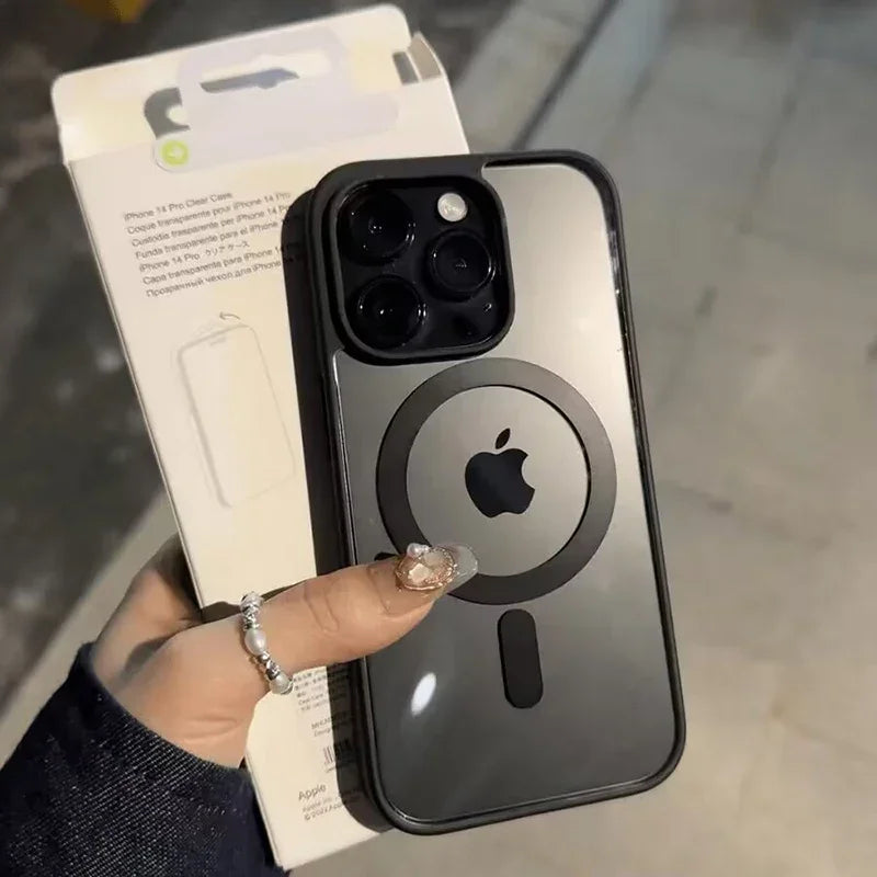 Black Transparent Magsafe iPhone Case