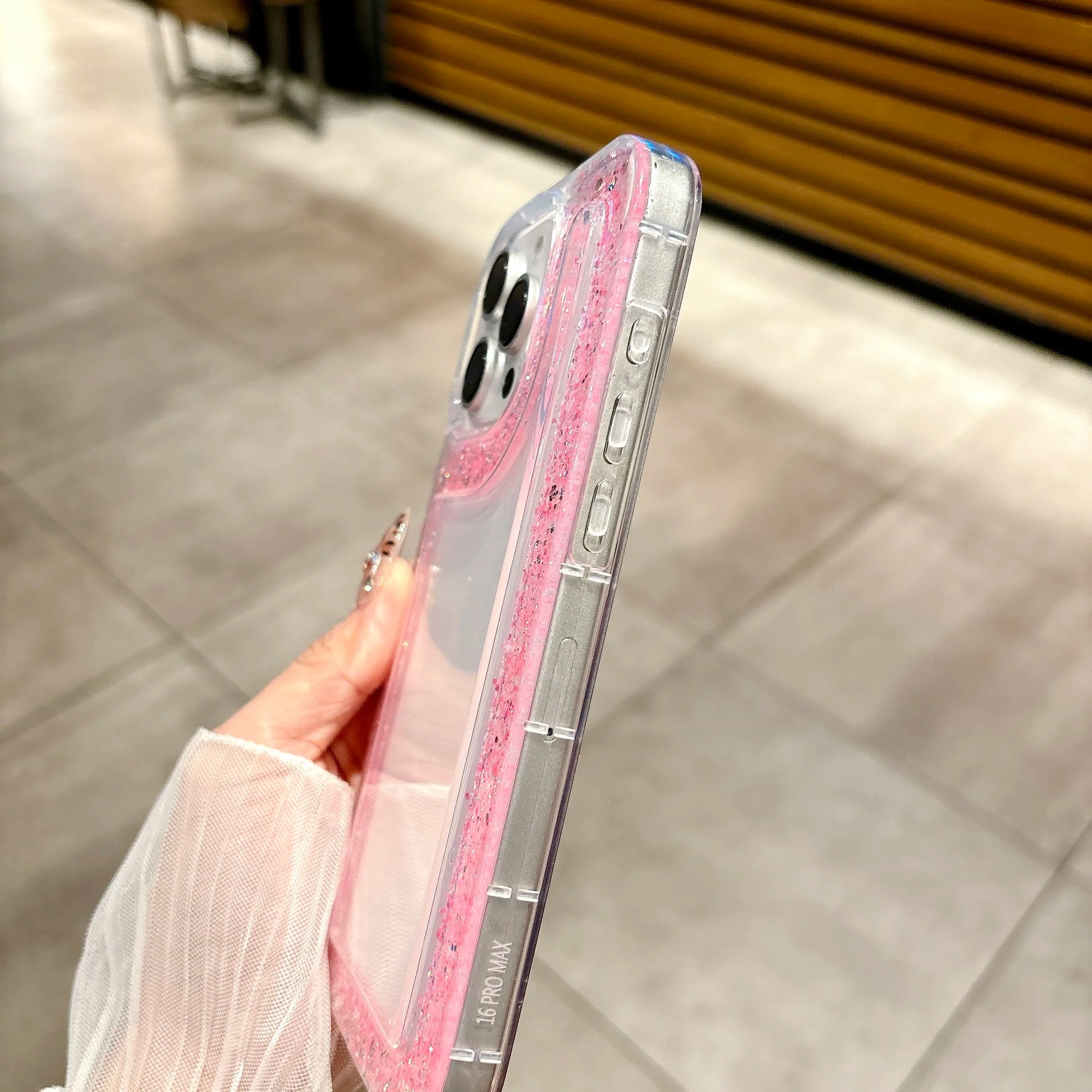 Silicone Bling Powder iPhone Case