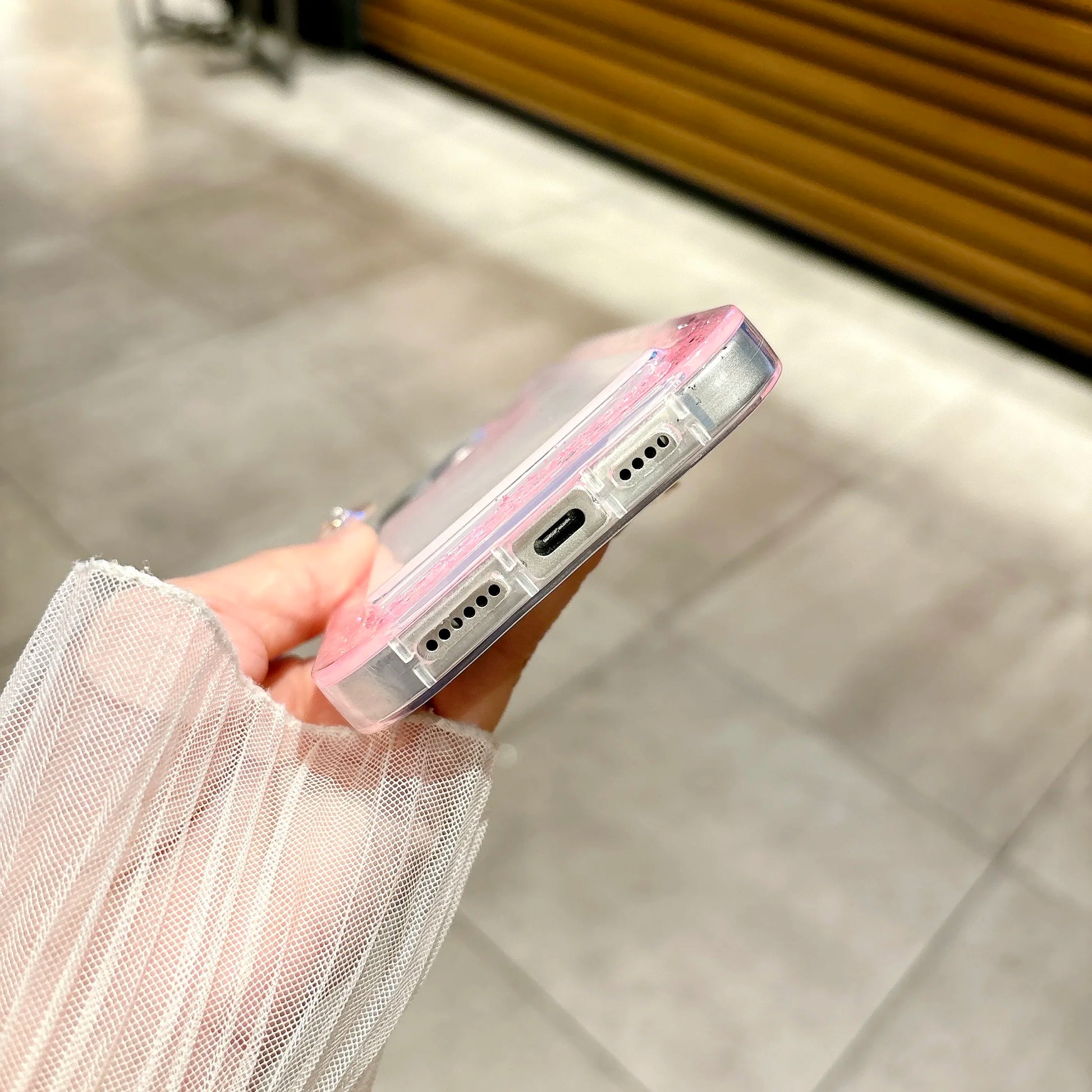 Silicone Bling Powder iPhone Case