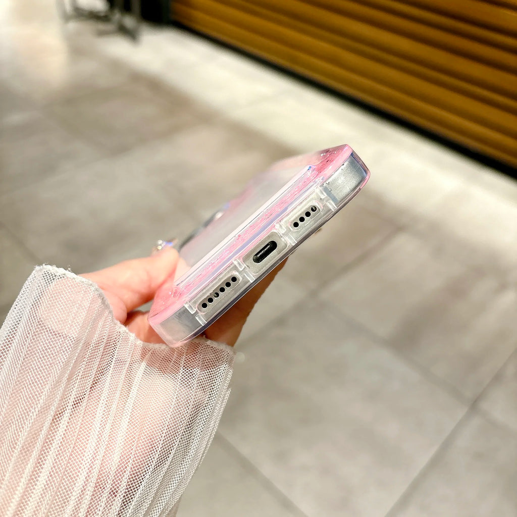 Silicone Bling Powder iPhone Case