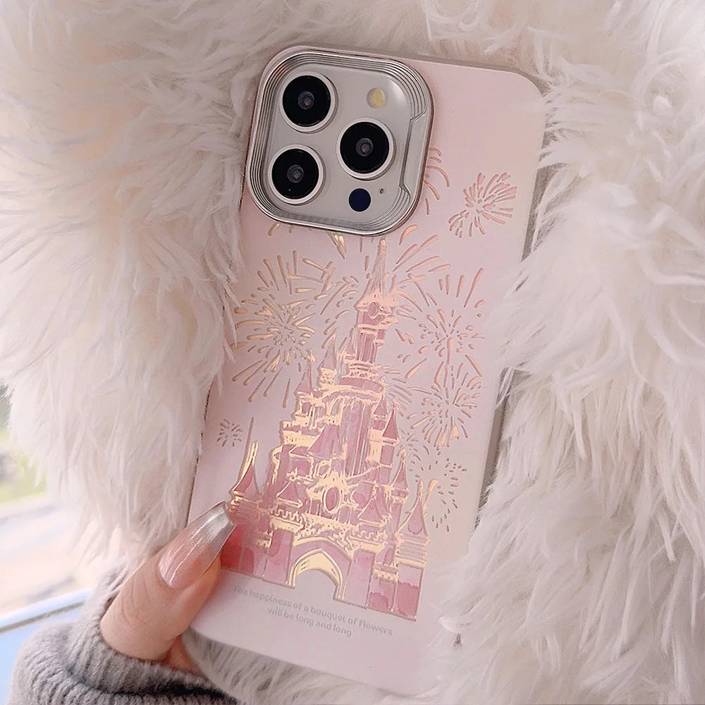 Pink Glitter Castle iPhone Case