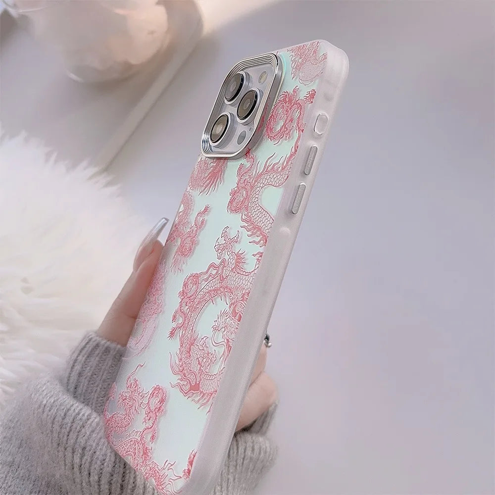 Cartoon Pink Dragon iPhone Case