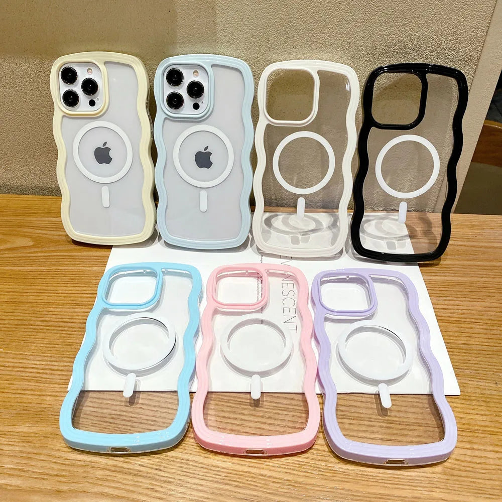 Candy Wavy Frame MagSafe iPhone Case