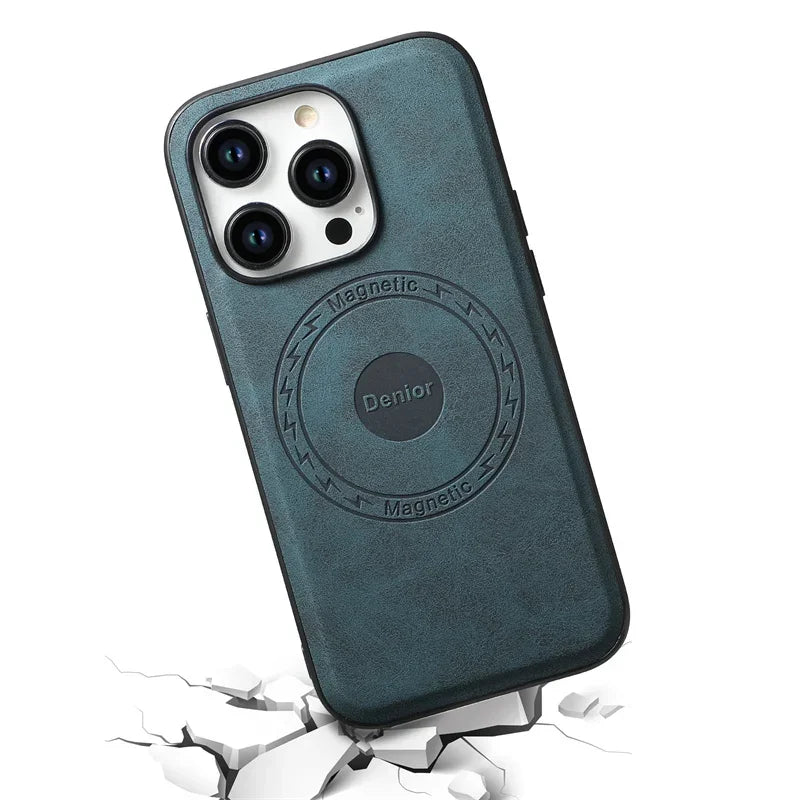 Magnetic Leather iPhone Case