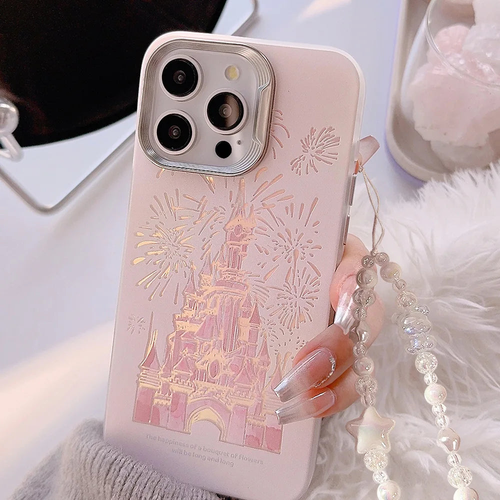 Pink Glitter Castle iPhone Case