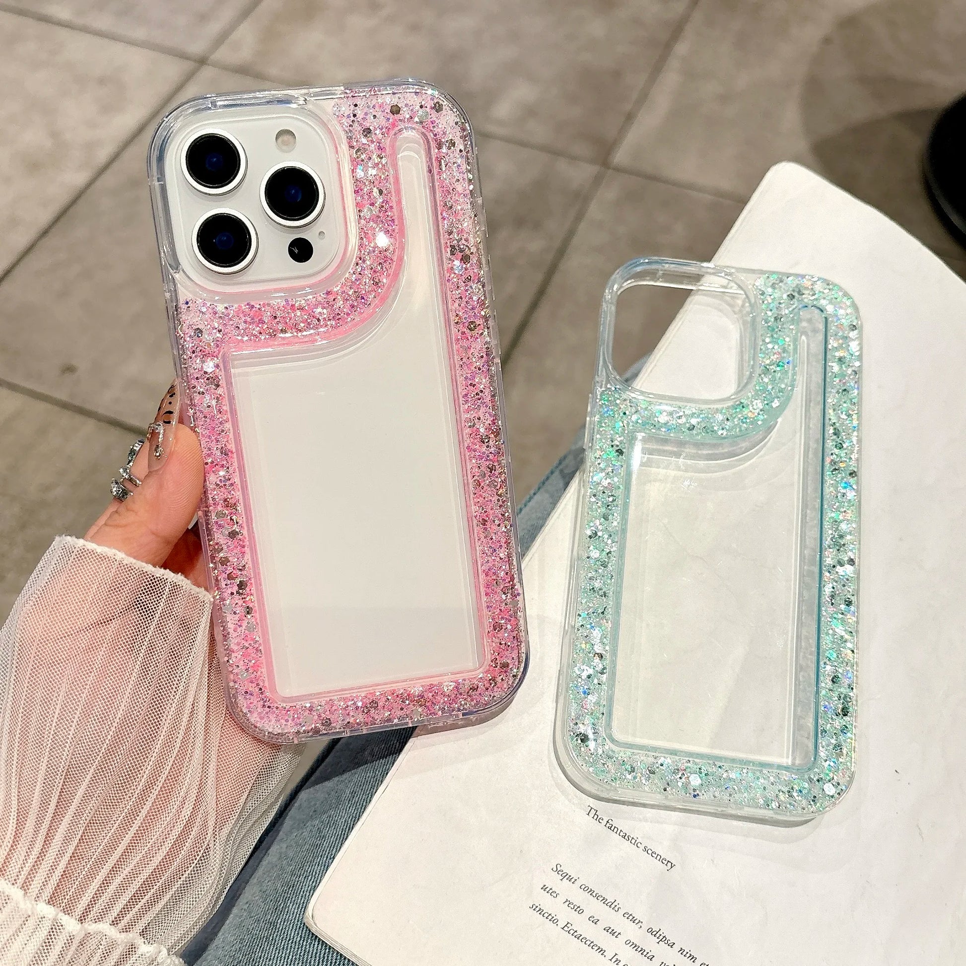 Silicone Bling Powder iPhone Case