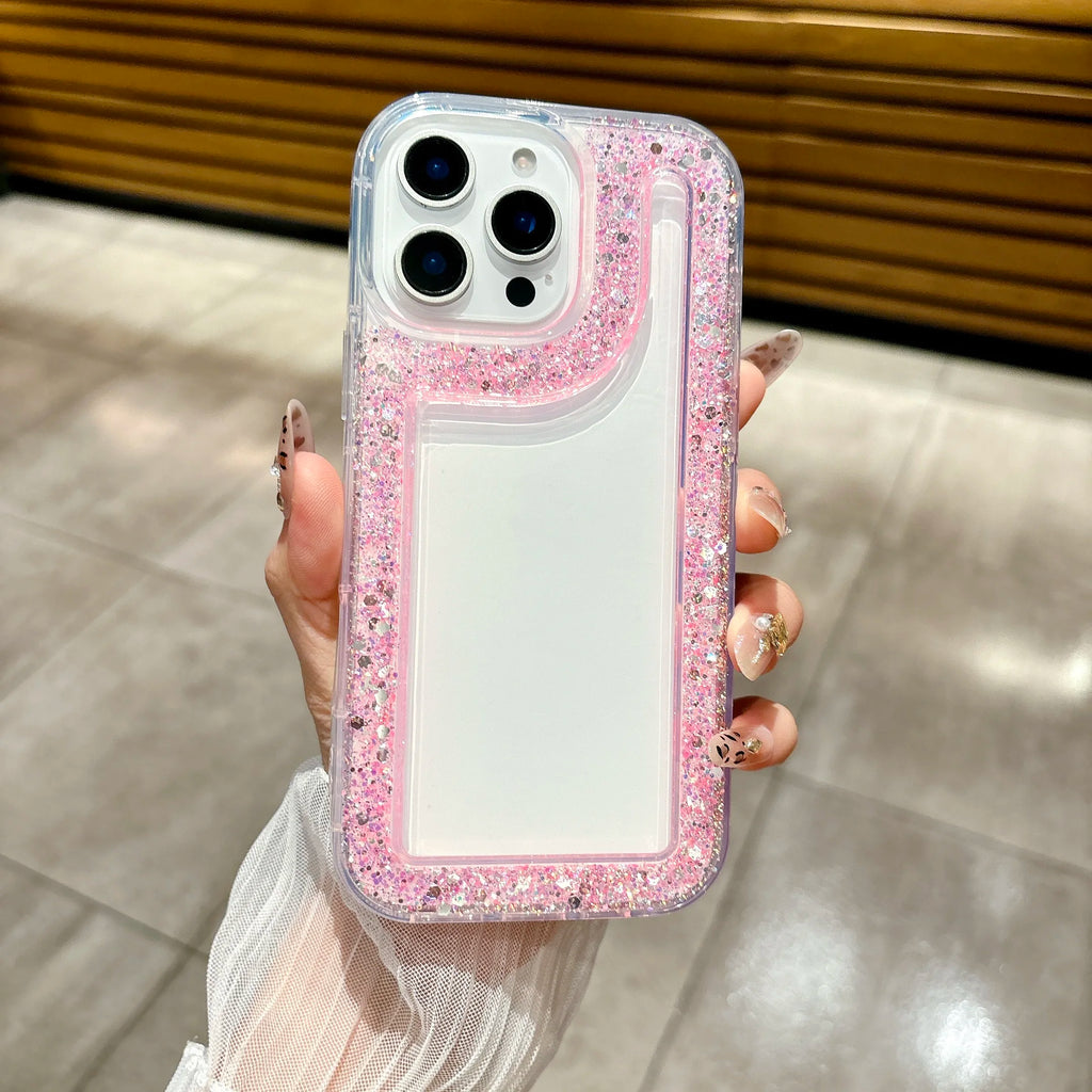 Silicone Bling Powder iPhone Case
