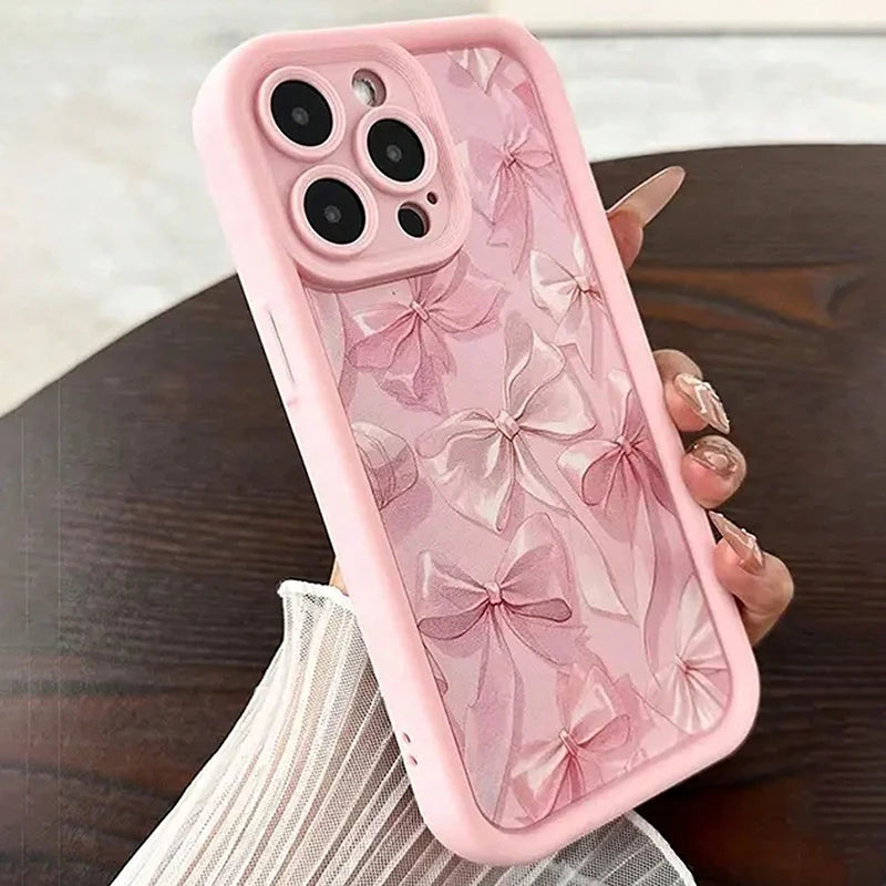 Pink Bow Pattern iPhone Case