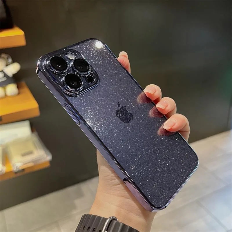 Glitter Transparent iPhone Case