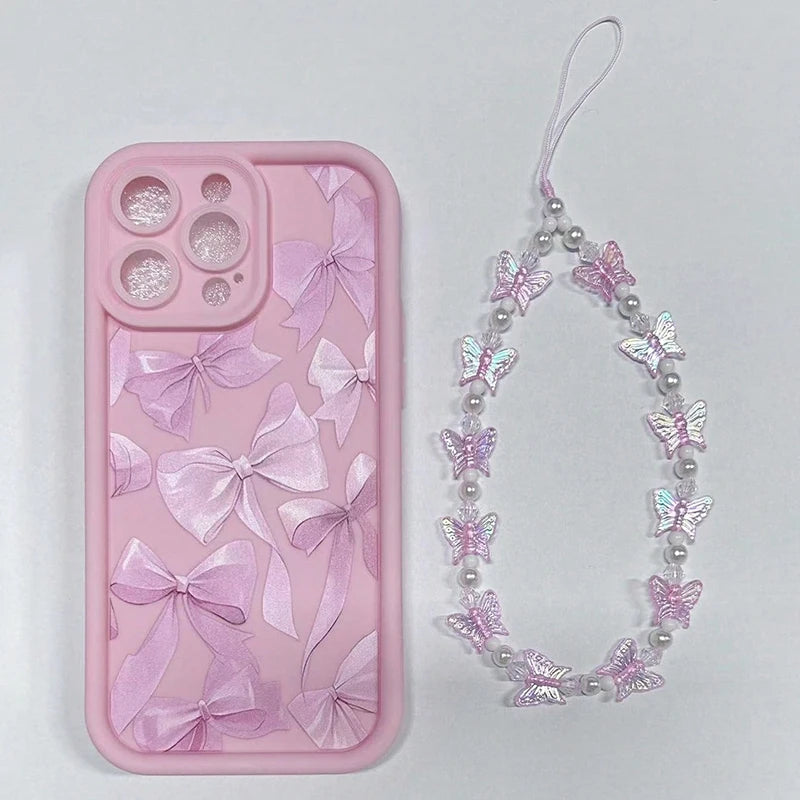 Pink Bow Pattern iPhone Case
