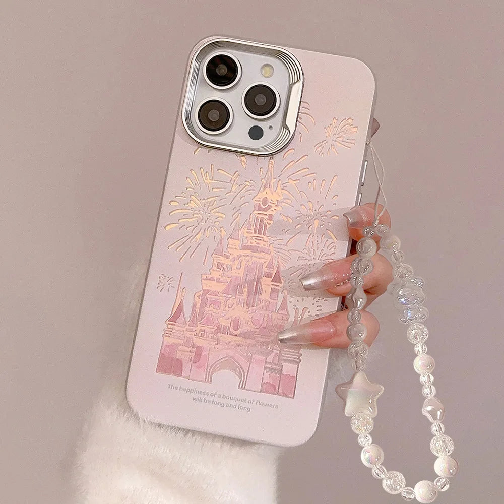 Pink Glitter Castle iPhone Case