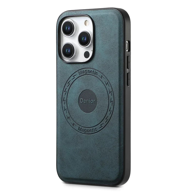 Magnetic Leather iPhone Case